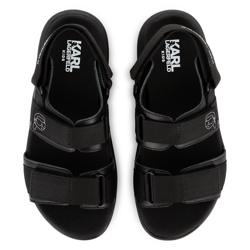 Sandales en cuir de vachette KARL LAGERFELD KIDS 
                        GARCON