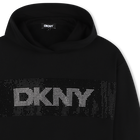 Robe &agrave; capuche en molleton DKNY 
                    FILLE