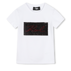 T-shirt orn&eacute; de sequins r&eacute;versibles KARL LAGERFELD KIDS 
                    FILLE