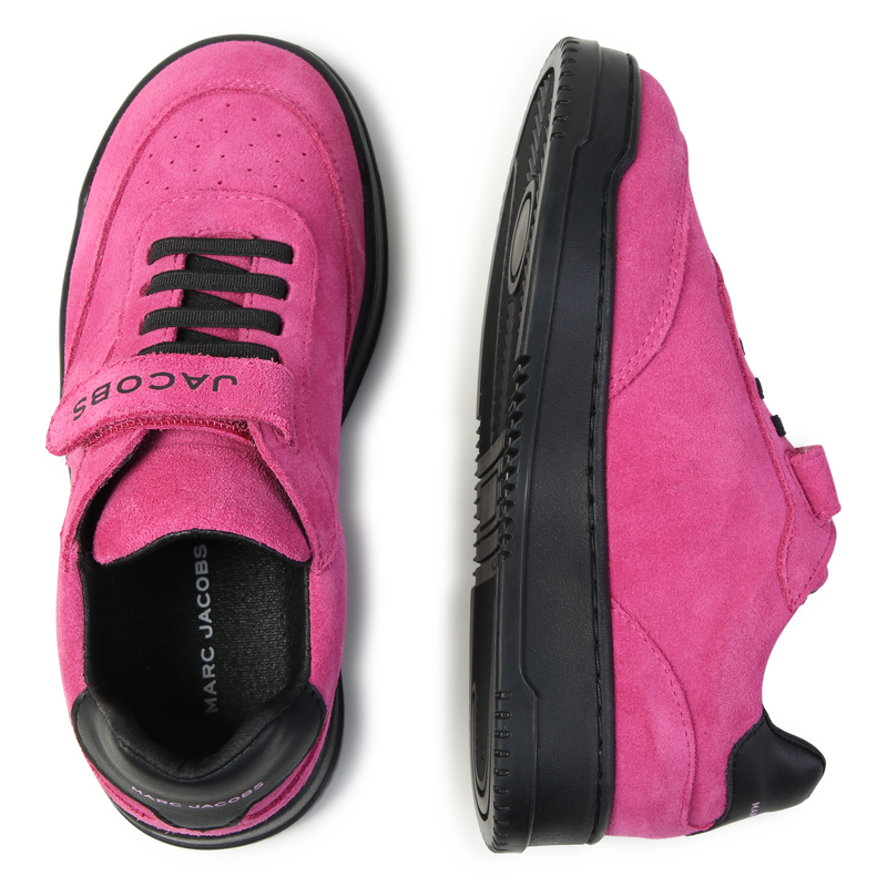 Baskets en cuir  de vachette à lacets THE MARC JACOBS 
                    FILLE