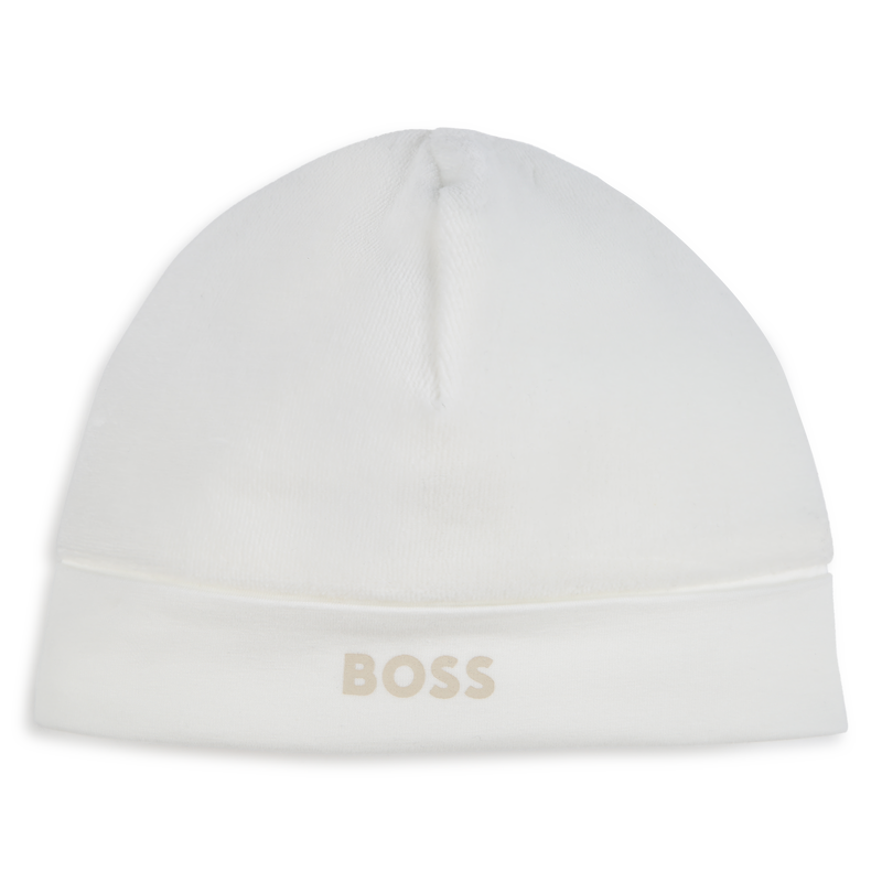 Bonnet de naissance velours BOSS 
                    UNISEXE
