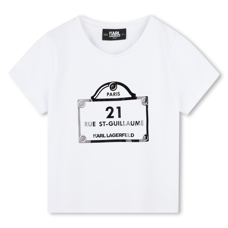 T-shirt avec imprimés KARL LAGERFELD KIDS 
                    FILLE