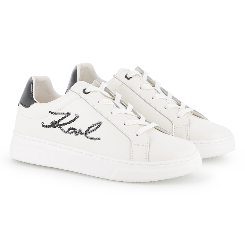Baskets basse à lacets KARL LAGERFELD KIDS 
                    FILLE