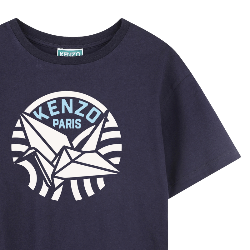 T-shirt avec imprim&eacute; sigl&eacute; KENZO KIDS 
                        FILLE