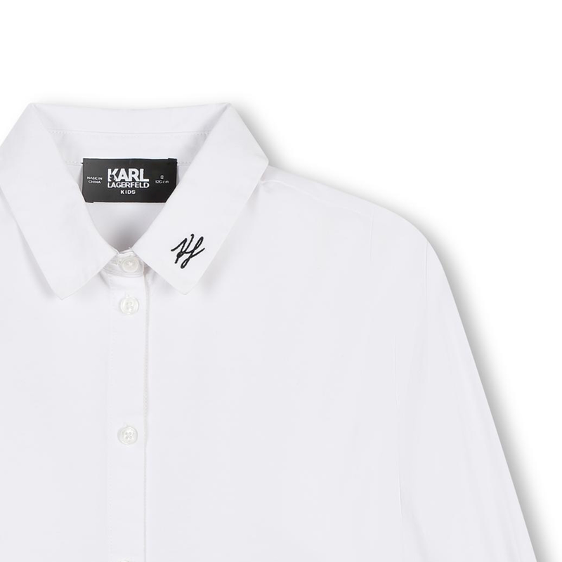 Chemise avec sigle brodé KARL LAGERFELD KIDS 
                    FILLE