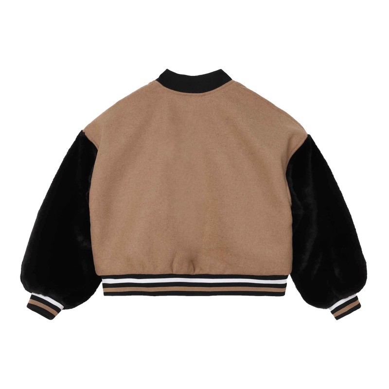Blouson bimatière avec badges BOSS 
                    FILLE
