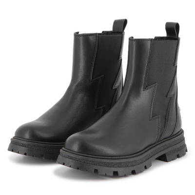 Bottines Chelsea en cuir de vachette ZADIG & VOLTAIRE FILLE