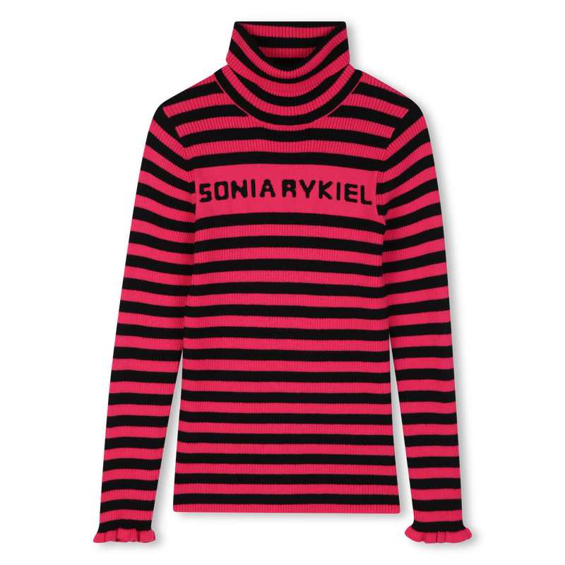 Pull col roul&eacute; en tricot SONIA RYKIEL 
                        FILLE