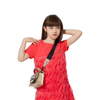 Sac &agrave; main en textile enduit grain fin KARL LAGERFELD KIDS FILLE