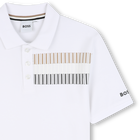 Polo droit &agrave; bande ray&eacute;e BOSS 
                    GARCON