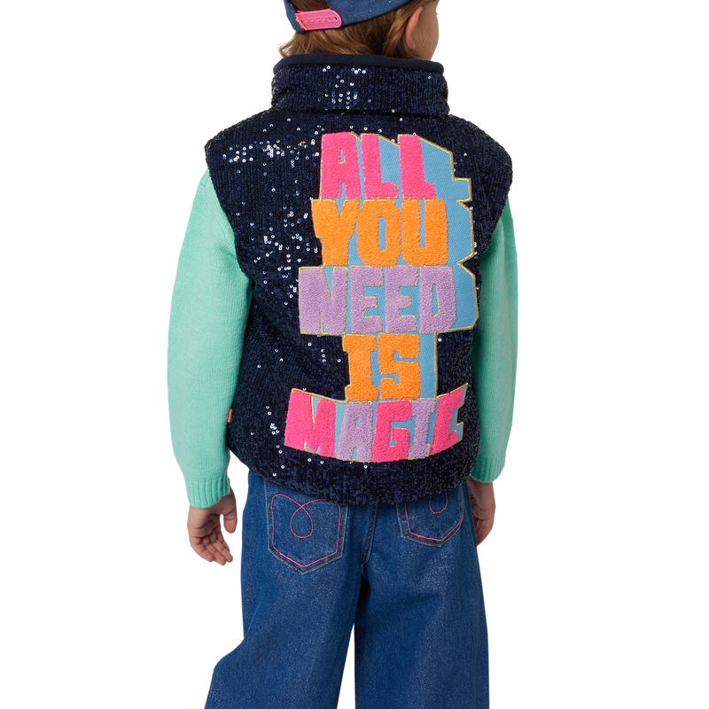 Doudoune sans manche orn&eacute;e de sequins BILLIEBLUSH 
                        FILLE