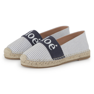 Espadrilles en toile ray&eacute;e CHLOE FILLE