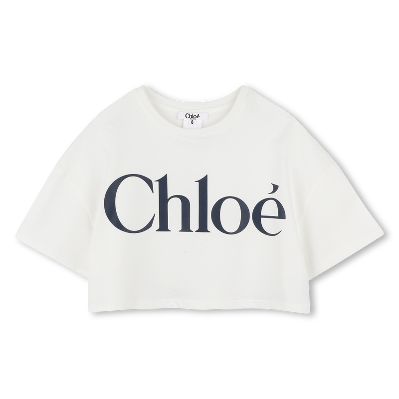 T-shirt court avec grand logo CHLOE 
                    FILLE