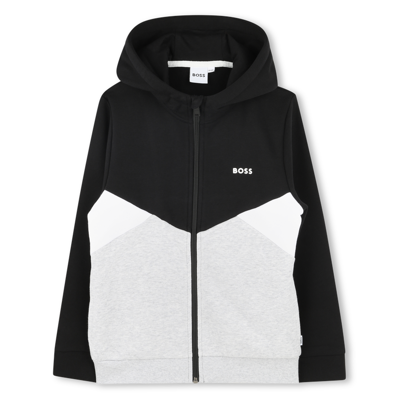 Cardigan zipp&eacute; &agrave; capuche BOSS 
                        GARCON