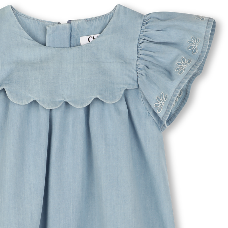 Robe en jean avec broderies CHLOE 
                    FILLE