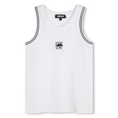 D&eacute;bardeur &agrave; c&ocirc;tes et broderie DKNY FILLE