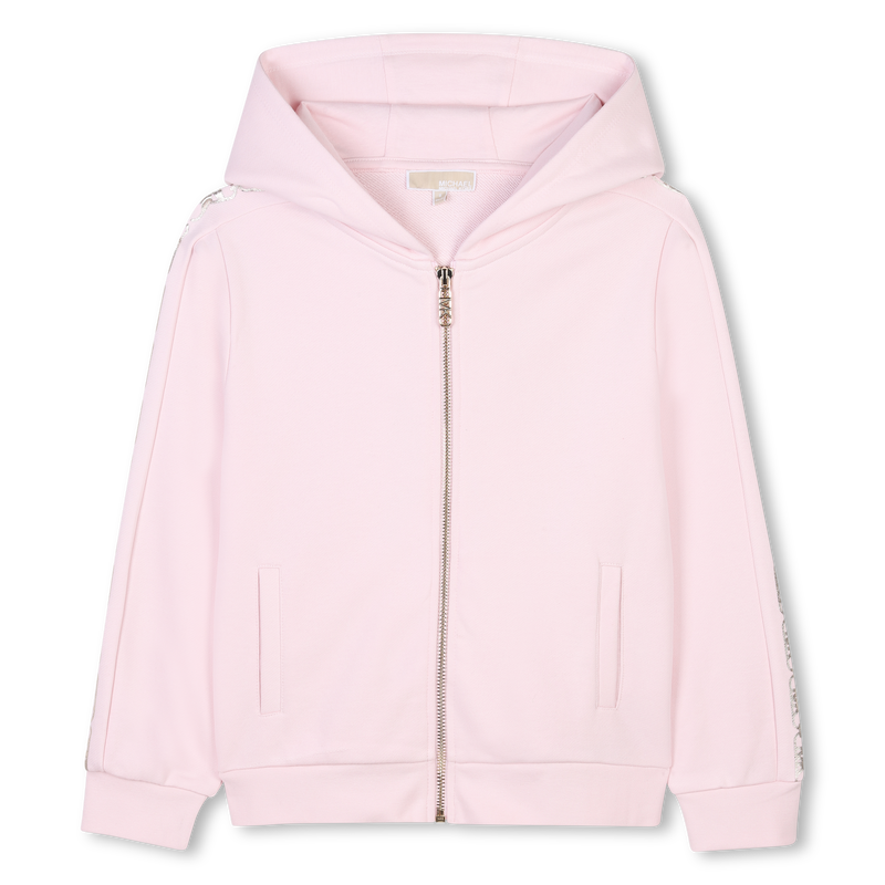Cardigan molletonn&eacute; &agrave; capuche MICHAEL KORS 
                        FILLE
