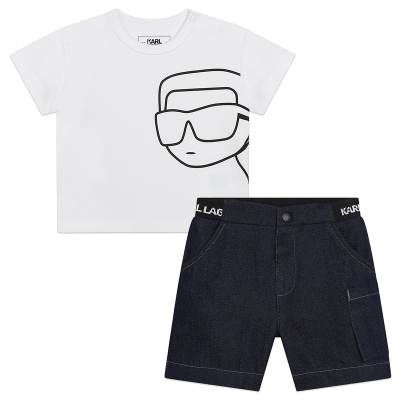 Ensemble bermuda et T-shirt KARL LAGERFELD KIDS 
                    GARCON