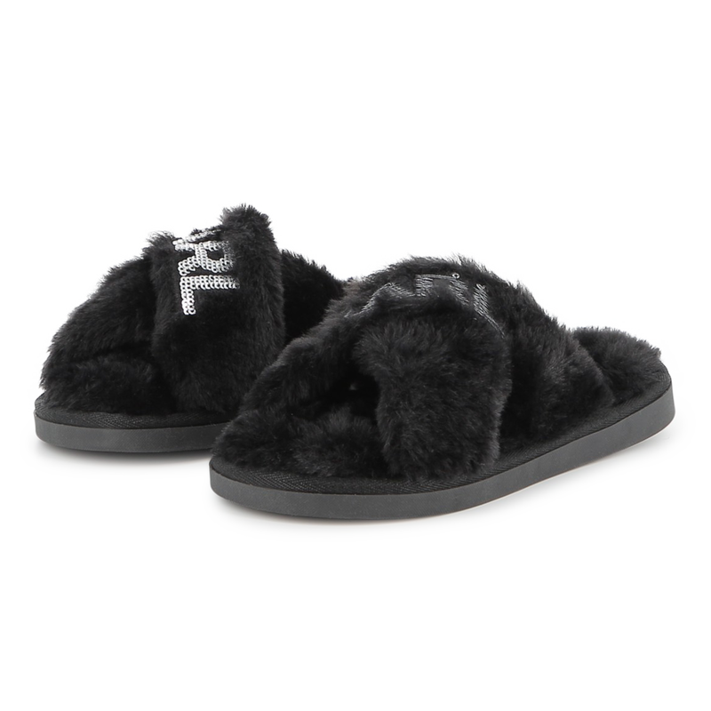Chaussons à lanières croisées KARL LAGERFELD KIDS 
                    FILLE