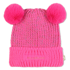 Bonnet &agrave; double pompons, ROSE FLASH, hi-res