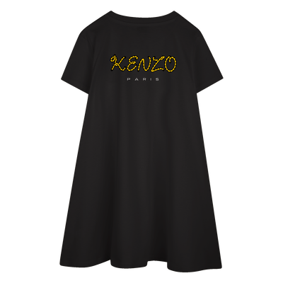 Robe &eacute;vas&eacute;e badge brod&eacute; KENZO KIDS FILLE