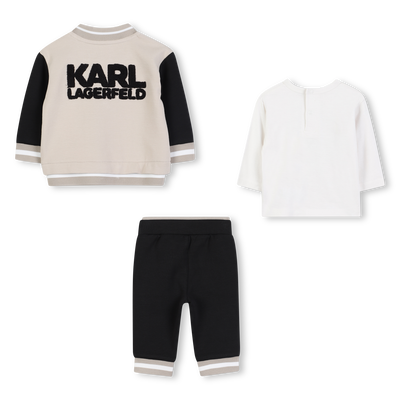 Ensemble cardigan et pantalon en double jersey KARL LAGERFELD KIDS GARCON