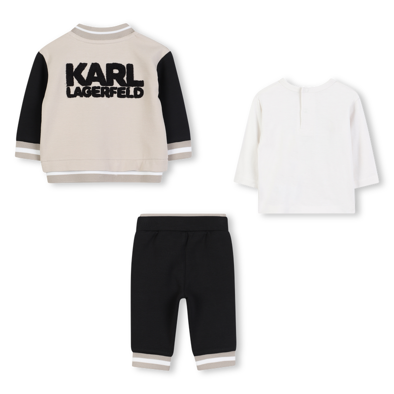 Ensemble cardigan et pantalon en double jersey KARL LAGERFELD KIDS 
                    GARCON