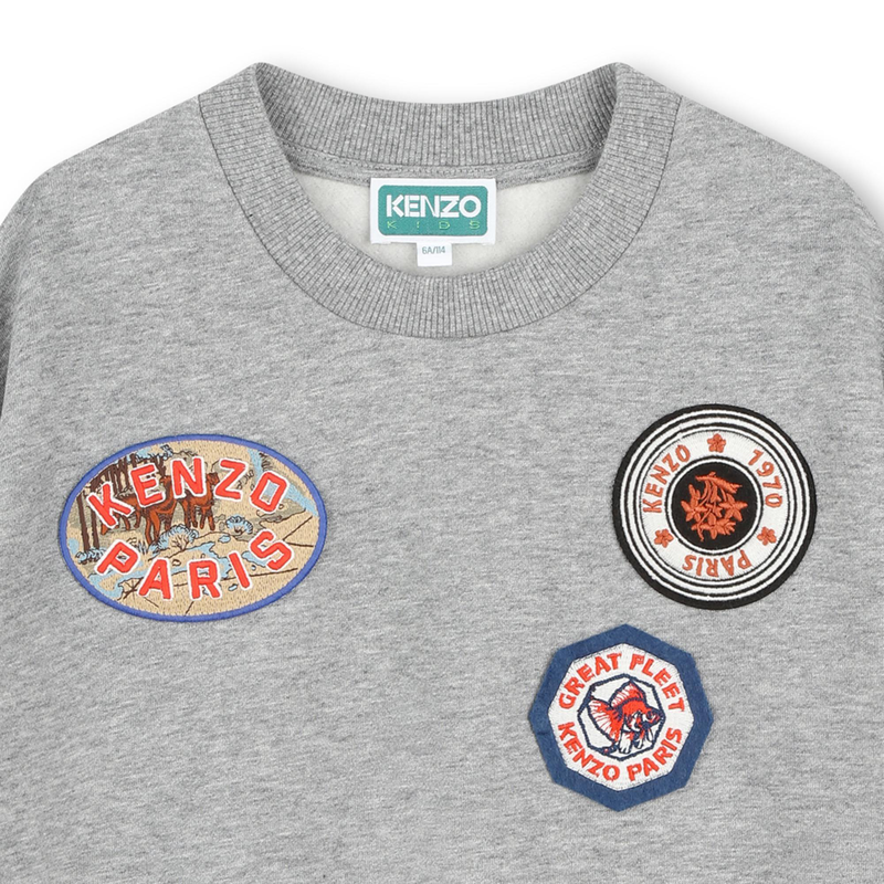 Sweat-shirt molletonné brodé KENZO KIDS 
                    GARCON