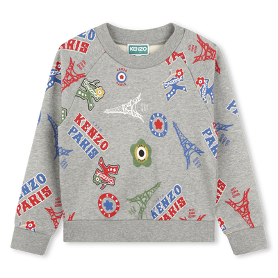 Sweat-shirt molletonn&eacute; imprim&eacute; KENZO KIDS GARCON