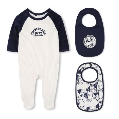Pyjama imprim&eacute; et deux bavoirs TIMBERLAND GARCON