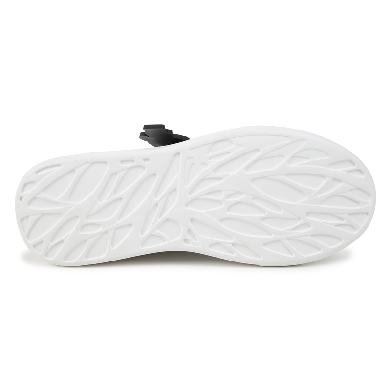 Baskets en cuir de vachette à lacets KARL LAGERFELD KIDS 
                    GARCON