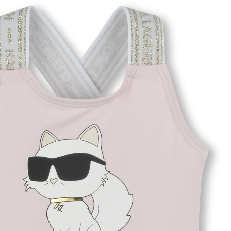 Maillot 1 pièce avec imprimé KARL LAGERFELD KIDS 
                    FILLE