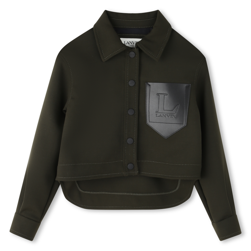 Chemise imprimé brodé avec logo lai LANVIN 
                    FILLE