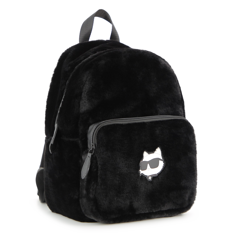 Petit sac &agrave; dos en polaire duveteuse KARL LAGERFELD KIDS 
                        FILLE
