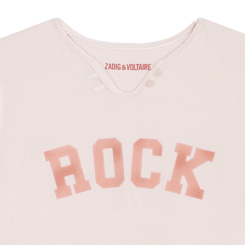 T-shirt coton à col découpé ZADIG & VOLTAIRE 
                    FILLE