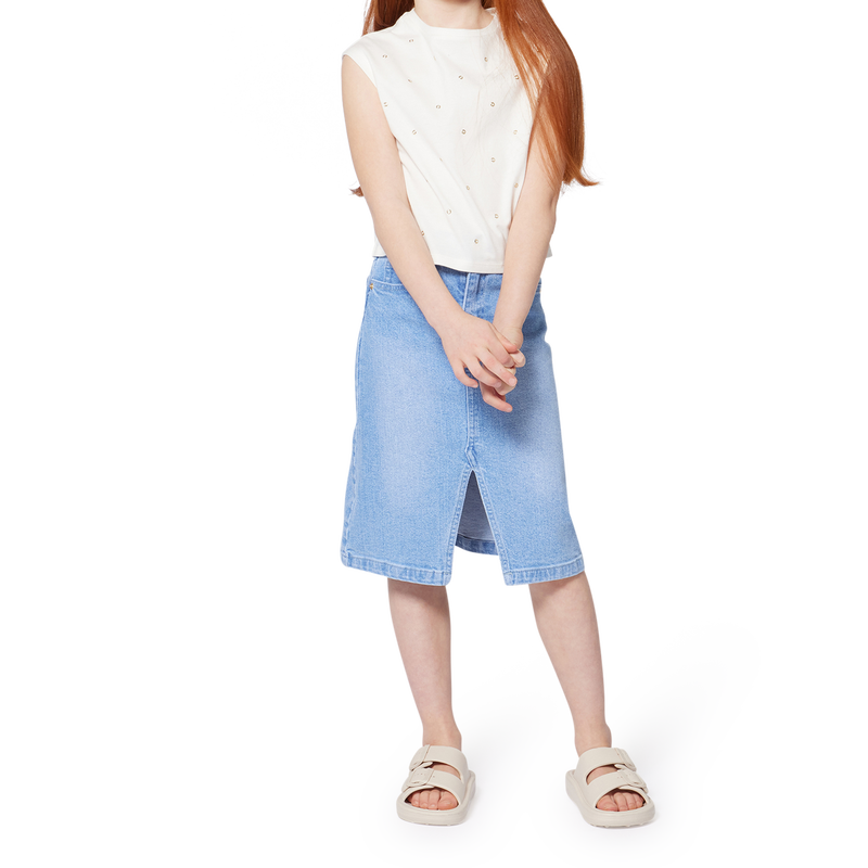 Jupe mi-longue en jean MICHAEL KORS 
                        FILLE
