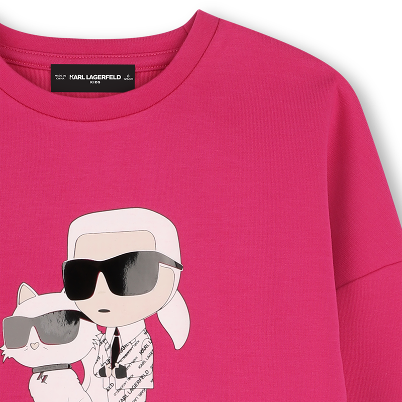 Sweat-shirt avec imprimé KARL LAGERFELD KIDS 
                    FILLE