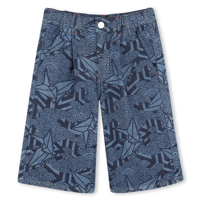 Bermuda en jean imprim&eacute; KENZO KIDS GARCON