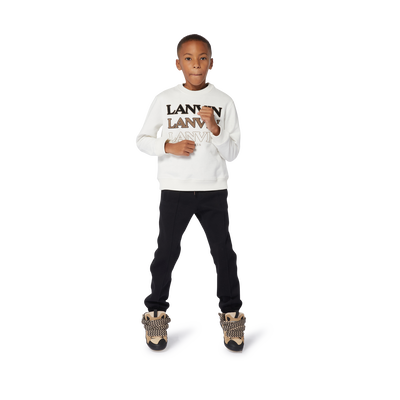 Sweat-shirt à col rond et sigle LANVIN GARCON