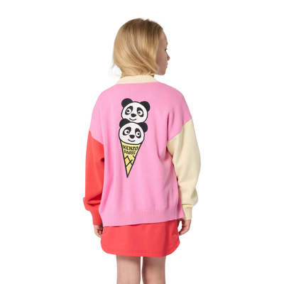 GILET EN MAILLE COL V KENZO KIDS FILLE