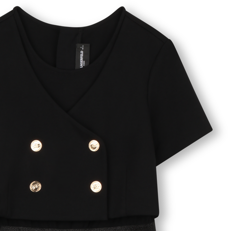 ROBE DE CEREMONIE BI-MATIERE KARL LAGERFELD KIDS 
                        FILLE