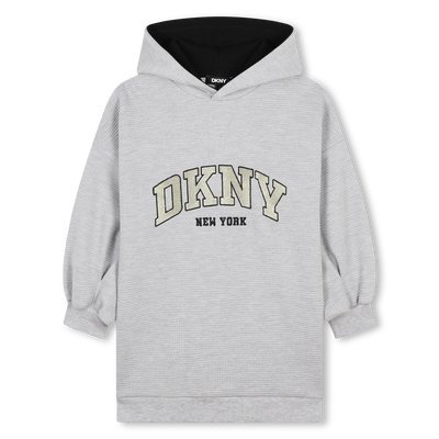 Robe sigl&eacute;e &agrave; capuche DKNY FILLE