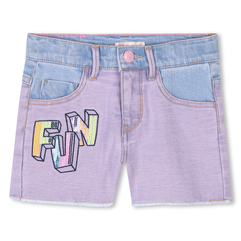 Short en jean orné de sequins BILLIEBLUSH 
                    FILLE