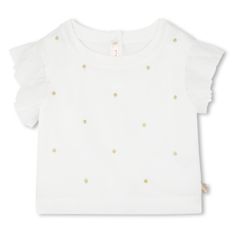Blouse avec tulle ornée de sequins BILLIEBLUSH 
                    FILLE