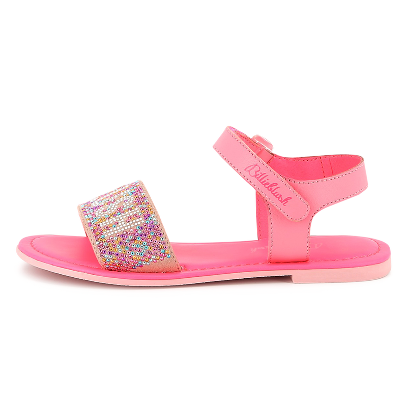 Sandales en cuir à fermeture par bandes auto aggri BILLIEBLUSH 
                    FILLE