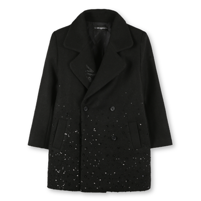 Manteau avec fermetures boutonnées KARL LAGERFELD KIDS FILLE