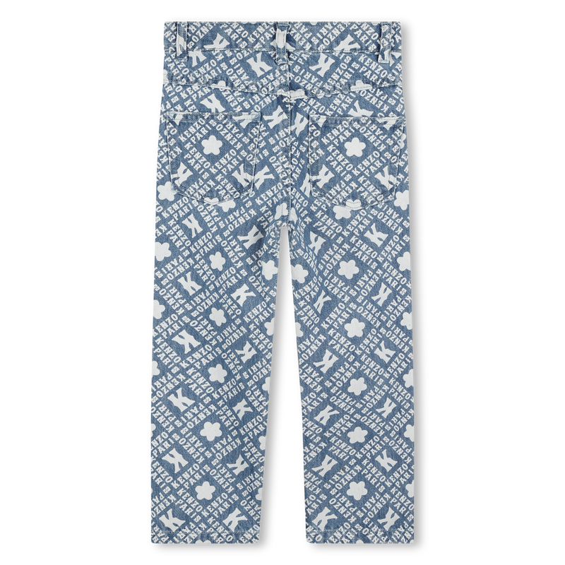 Pantalon en denim imprimé KENZO KIDS 
                    GARCON