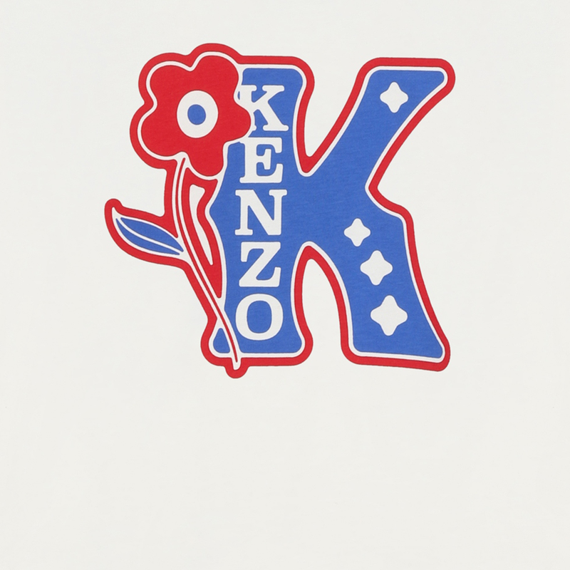 T-shirt coton manches longues KENZO KIDS 
                    FILLE