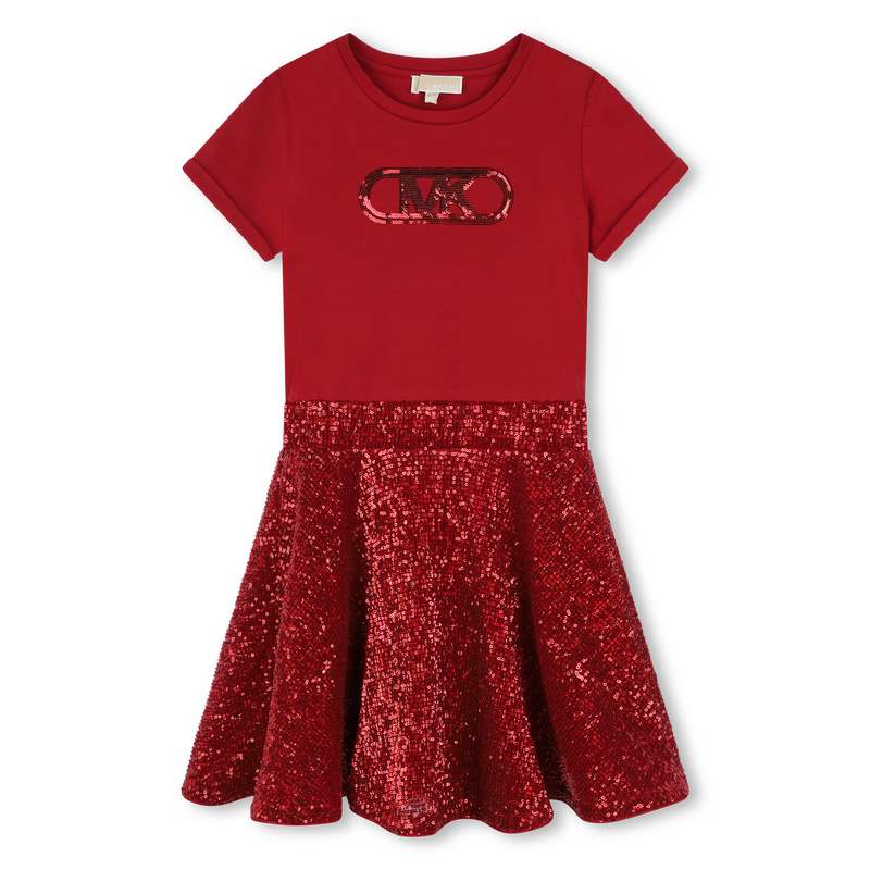 Robe bimatière à sequins MICHAEL KORS 
                    FILLE