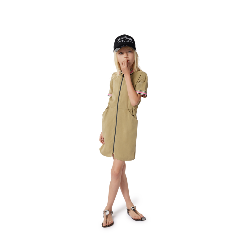 Robe zippée à col à revers KARL LAGERFELD KIDS 
                    FILLE